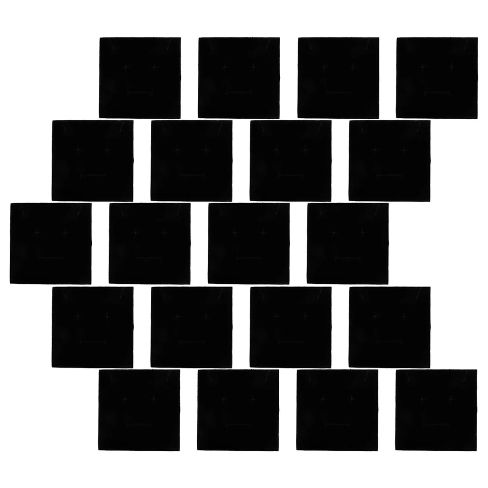 MAQDDO 20Pcs Jewelry Box Foam Lining Set Ring holder Black Sponge Insert Pads Storage Inserts Mat Earrings Display For Jewelry(7.5x7.5 cm)