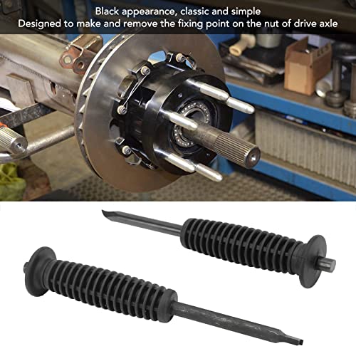Image of Drive Axle Nut Steel Removal Tool 2PCS Car Drive Axle Nut Remover Tool Drive Axle Nut Installer and Remover Tool Black Drive Axle Nut Installer Replacement for ES