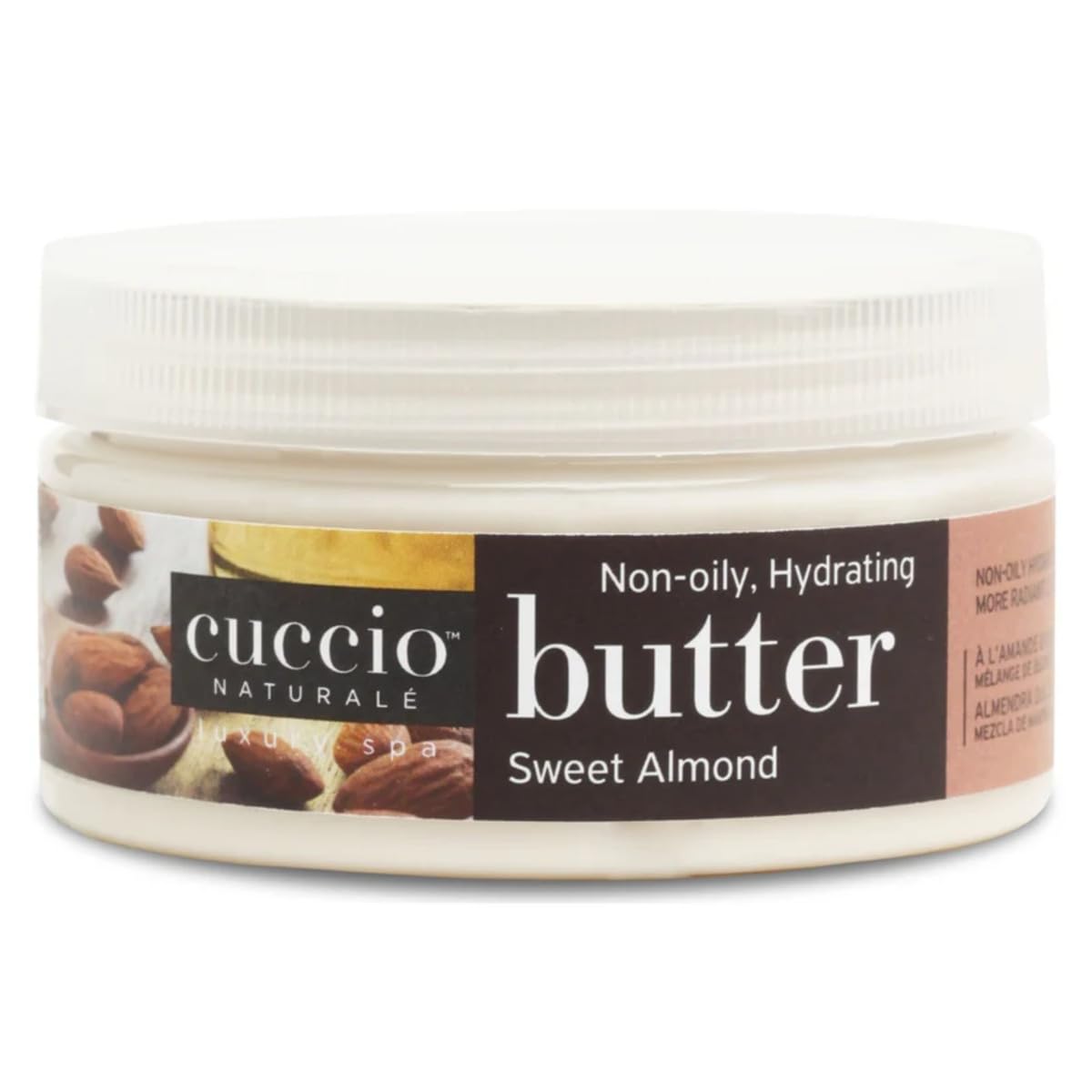 Cuccio Naturale Butter Blend Sweet Almond Body Butter, Ultra Moisturizing Non-Greasy Cream for Dry Skin