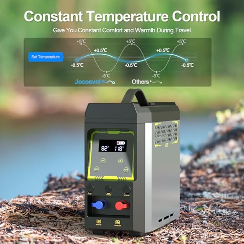 Jocoevol Calentador de Agua Portátil, Calentador de Agua a Propano con Bomba de Ducha, 20000 BTU, Batería Recargable 4000mAh para Camping y Actividades al Aire Libre miniatura 4