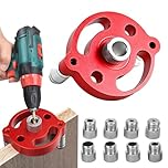 Woodworking Center Finder Kit, Drill Guide for Vertical Hole Drilling with 3/4/5/6/7/8/9/10mm Drill Bushings, Drill Jig Kit for Carpenter,Wood Working Tools and Equipment for Crafts DIY