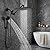 Shower Head, 8‘’ High Pressure Rainfall/Handheld Shower Combo with 11'' Extension Arm, 9 Settings, Anti-leak Shower Head with Holder, Height/Angle Adjustable, Chrome, Matte Black