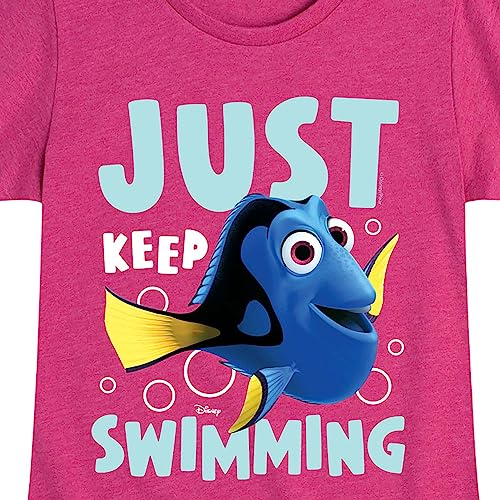 Disney - Just Keep Swimming - Toddler and Youth Girls Short Sleeve Graphic T-Shirt3