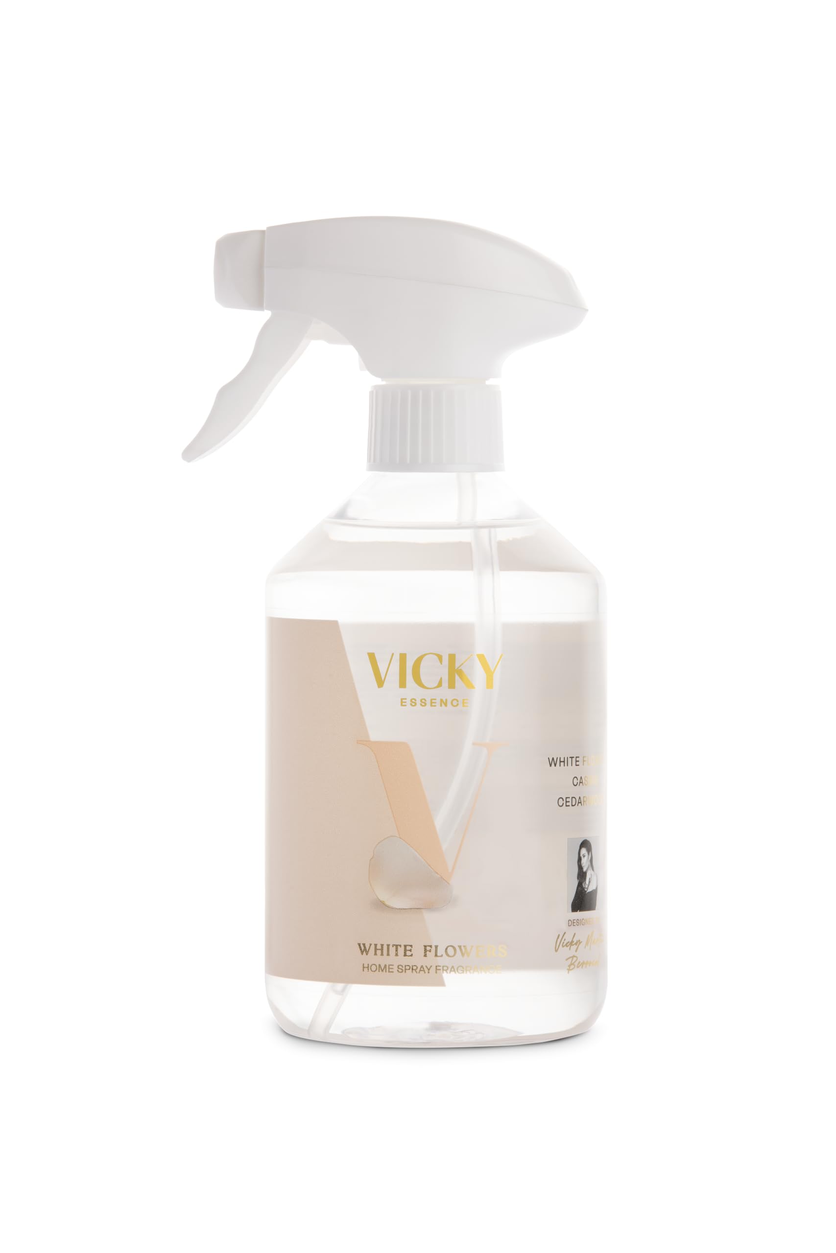 VICKY ESSENCE HOME SPRAY White Flowers 500ml | Ambientador del Hogar | Fragancia Flores Blancas | Perfume para Casa | Absorbe Olores