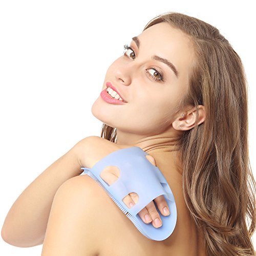 Silicone scrubber spazzola da bagno spugna 100%