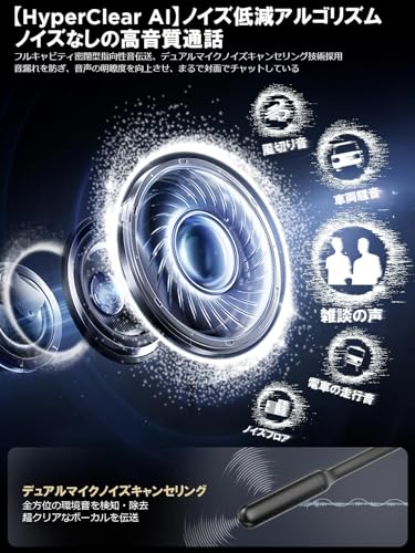 undefined 【超クリア通話・50分急速充電】Earaku(イアラク) ヘッドセット Bluetooth 10分間充電で12時間連続通話可能 最大19時間連続使用 通話専用イヤホン 270°回転マイク DSPチップ内蔵で雑音除去 デュアルEQモード切替 オープンイヤーヘッドホン マルチペアリング対応 テレワーク/リモート/Web会議/コールセンター/在宅勤務/ビジネスヘッドセット(MicCuff J200) の商品画像 3