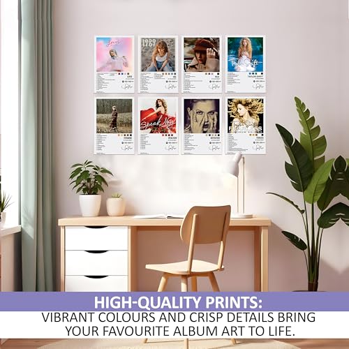 Image of WONDER HUB Wall Posters 8x12 inch (A4 Size) Included Self Adhesive on Back Wall Decor Posters Wall Art For Bedroom, Living room, Office, Dining Room (Taylor2)