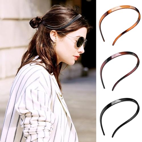 Yonoy 6Pcs Plastic Hairband Designed For Eyewear No Pressure No Headache Comfortable Headbands For Women Fashion Thin Headbands Non Slip thumb #7