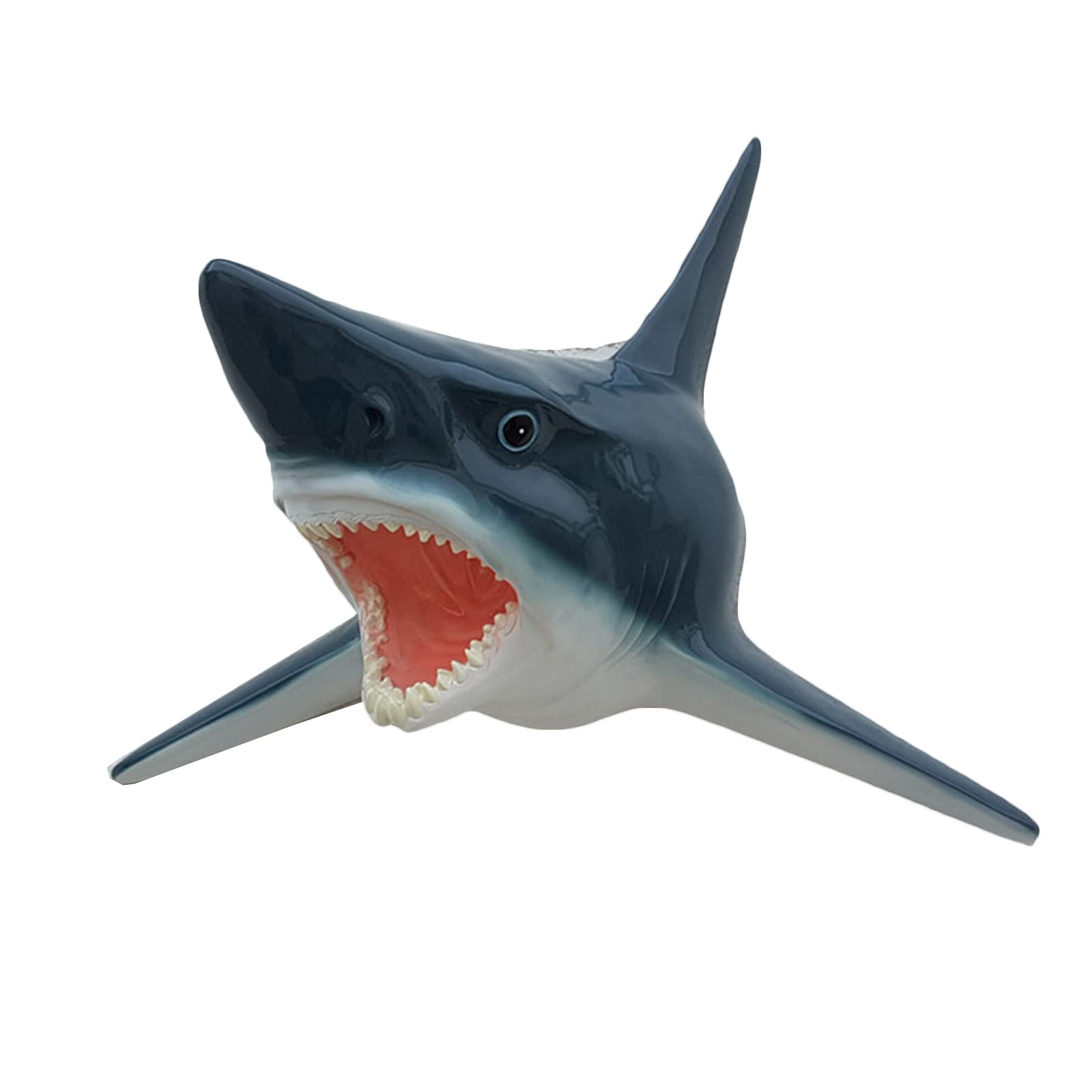 YXCQHZM Animal Head Wall Art - Shark Head Wall Bust Plaque - 11" Tall Taxidermy Art Decor Sculpture Decor for Garden,Fence,Patio,Living Room