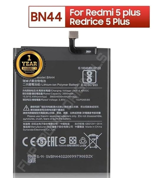 Image of BN44 Battery for Redmi Note 5 Plus /6 Pro /A2 Lite MEG7, MEI7 Battery with 1 Year Warranty** (DD82)