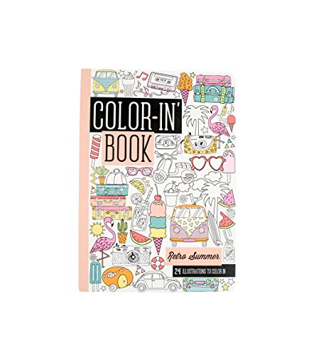 OOLY, Color-In' Book, Travel Size, Retro Summer, 24 Pages (118-165)