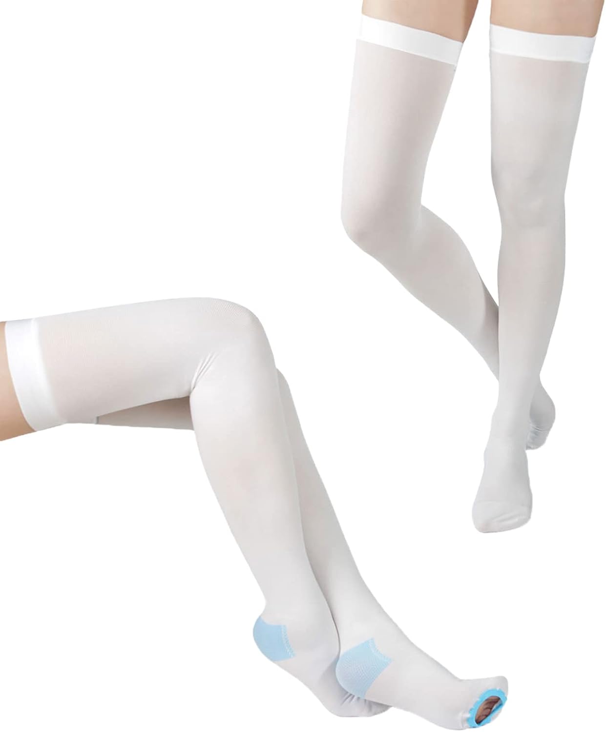 2 Pairs Anti Embolism Ted Hose Compression Stockings Thigh