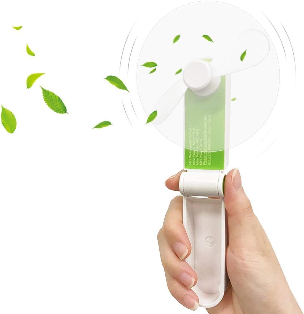 Dual Head Fan Mini Handheld fan (White)