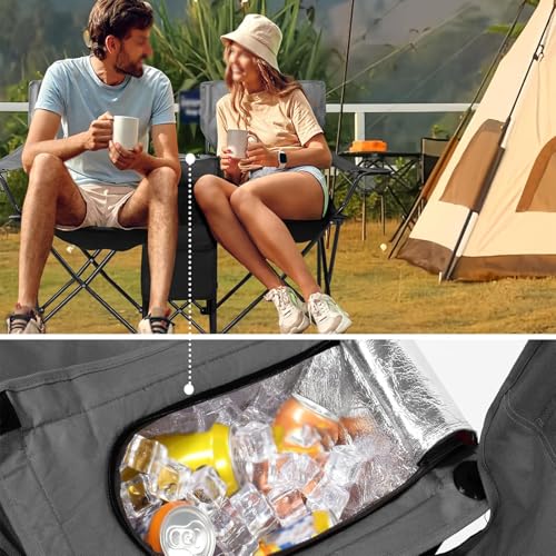 Chaise de camping pliante extérieure et duo de chaises portables légères de plage