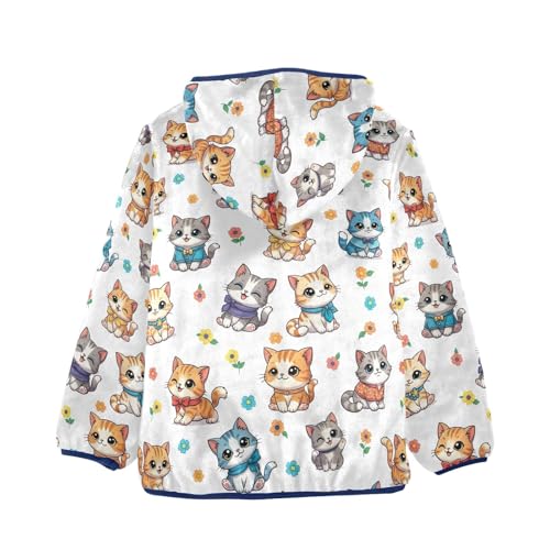 CHIFIGNO Cute Cats Boys Comfy Thick Sweatshirt Jacket with Polar Fleece Lining 3T2