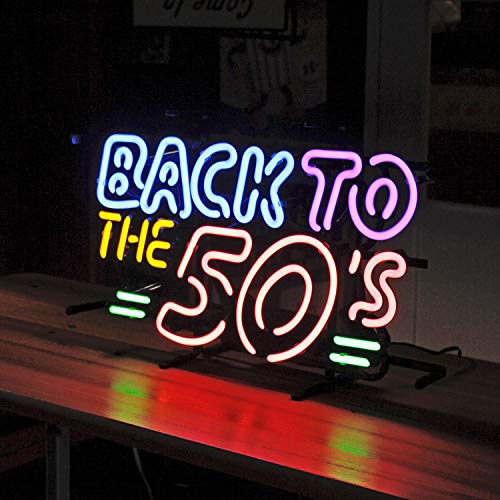Amazon.co.jp: アメリカンネオンサイン BACK TO 50'S 縦31.5×幅52×奥行
