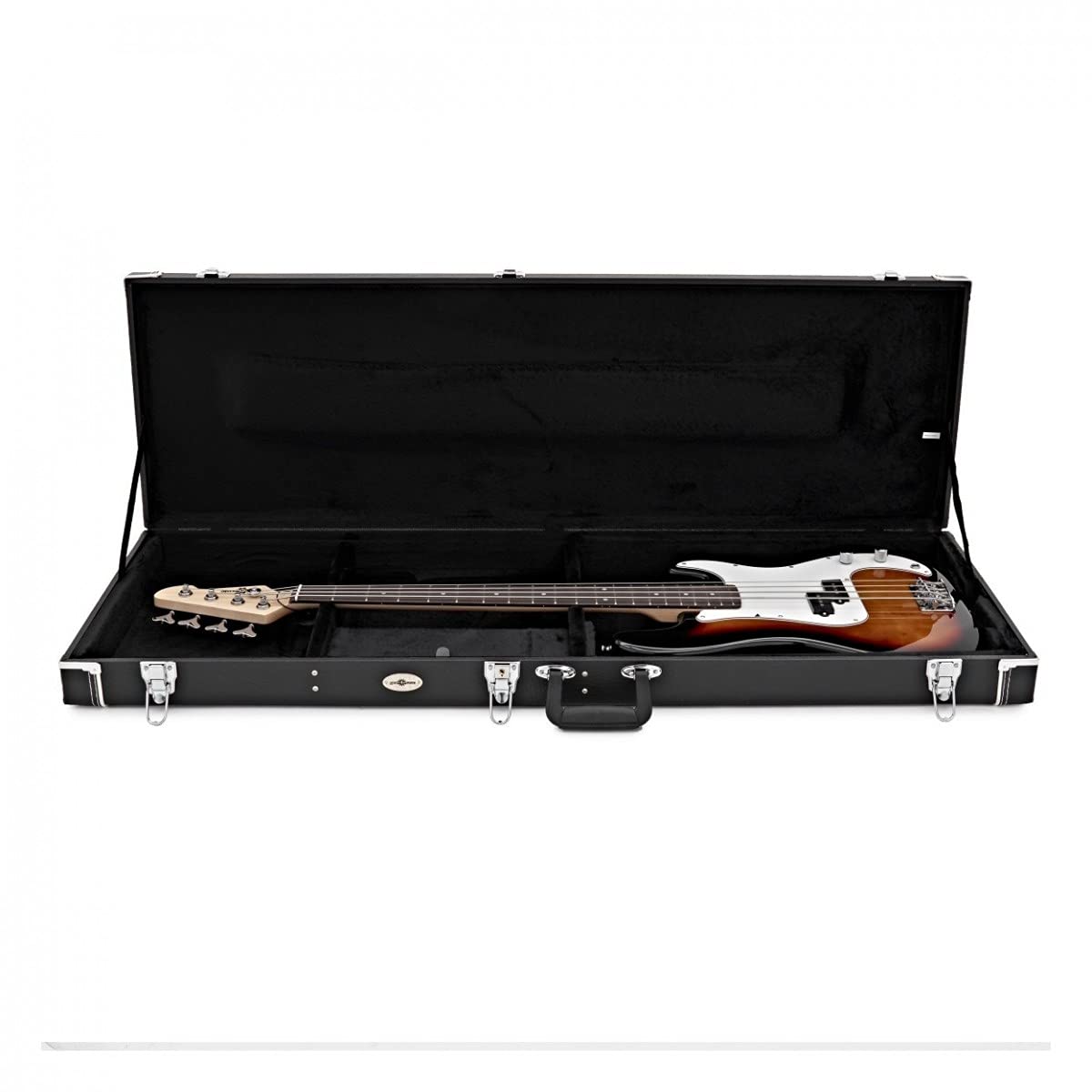 Etui rigide pour guitare basse - Verrouillable avec doublure en peluche