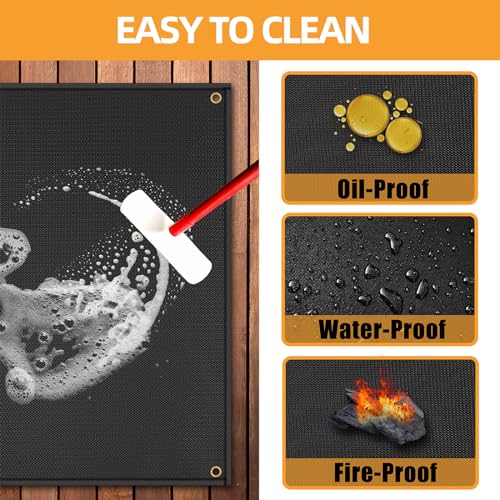 70 x 48 in Grill Mats for Outdoor Grill Compatible with Blackstone 28in & 36in Griddle, Fireproof Griddle Mats for Grilling to Protect the Deck, Griddle Accessories Compatible with Blackstone - 0.6mm - Image 5