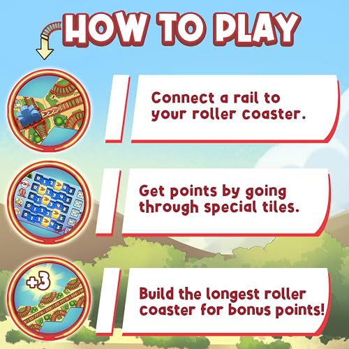 FoxMind: Blast Track - Tile Laying Board Game, Light Strategy Roller Coaster Building, Family Game Night, Kids & Adults Ages 8+, 2-6 Players, 30 Min - Image 4