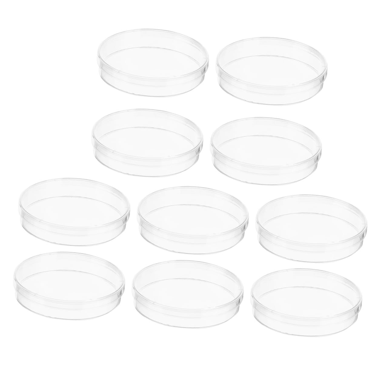 COSMEVIVI 10pcs Culture Plate Plant Petri Dish Agar Petri Dishes Culture Dishes with Lids for Science Petri Dishes with Lid Analysis Dish Petri Dish Plates Experiment Dish Lab Dishes Plastic