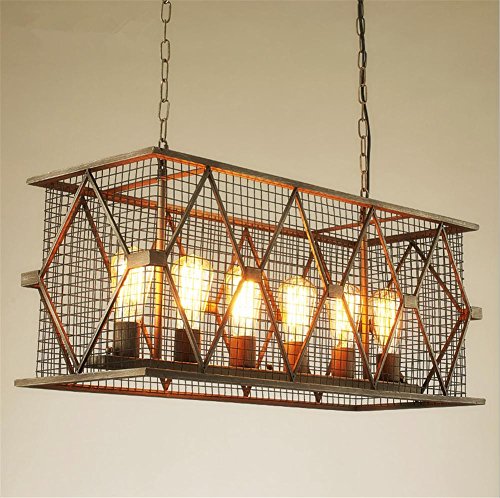 Atmko&reg;Vintage Industrial Pendant Ceiling Light Steampunk Retro LOFT Creative Metal Iron Cage Chandelier 6 Lights Living Room Bedroom Bar Restaurant Decoration Lighting steampunk buy now online