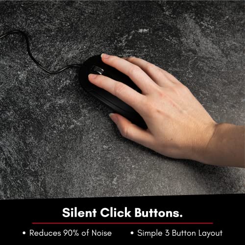 Macally Wired Usb C Mouse For Mac And Pc - Slim, Quiet, And Reliable - 3 Button, Scroll Wheel, And 4 Dpi Mode Type C Mouse For Laptop, Macbook Pro/Air, Imac - Plug And Play Wired Mouse Usbc - Black #TOP3