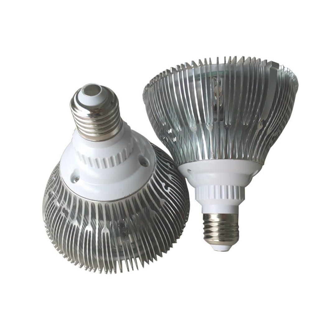 RZL Éclairage, Lot de 4 spots LED COB, E27 12 W AC85~265 V, ampoule PAR38 en aluminium(Natural white)