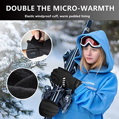 Winter Cycling Gloves For Men Women, Cold Weather Thermal Running Gloves Waterproof, Men’s Touchscreen Ski Gloves, Snow Gloves, Bike Gloves For Outdoor Sports L #TOP5