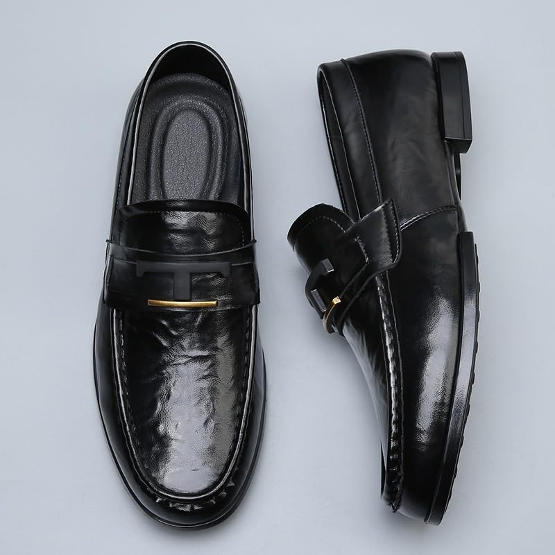 Men's Lightweight Oxford Dress Shoes Casual Business Wedding Office Slip-On Comfortable Casual Wedding Work2