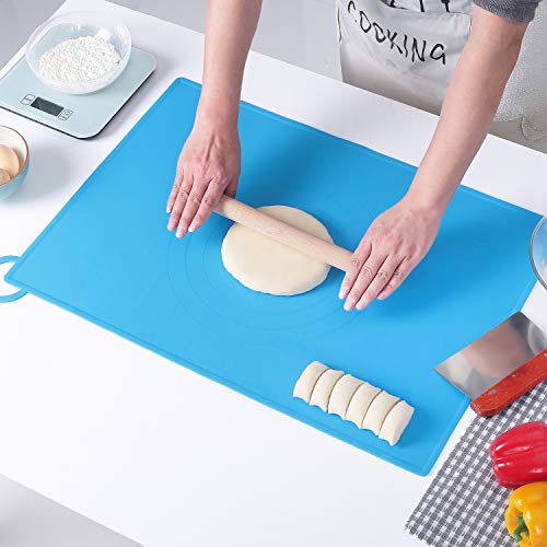 LIMNUO Extra Large Silicone Pastry Mat Non Stick Rolling Dough with Measurements-Non SlipReusable Silicone Baking Mat for Housewife