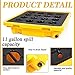 Thyle Spill Containment Platform with Drain Anti Slip Large Plastic Containment Tray Leakproof Detachable for Industrial Uses(1 Pcs,26.4 x 26.4 x 6 Inches)