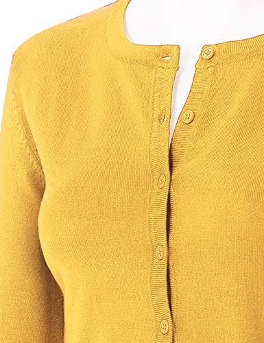 Image of Women's 3 /4 Sleeve Crew Neck Button Down Stretch Knit Cardigan Sweater (S-3XL)