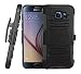 Galaxy S6 Case, Debin Galaxy S6 Belt Clip Holster Case Cover Dual Layer Hybrid Armor Protector - Belt Clip Holster Cover with Kickstand and Locking Swivel Belt Clip Case for Samsung Galaxy S6 - Black