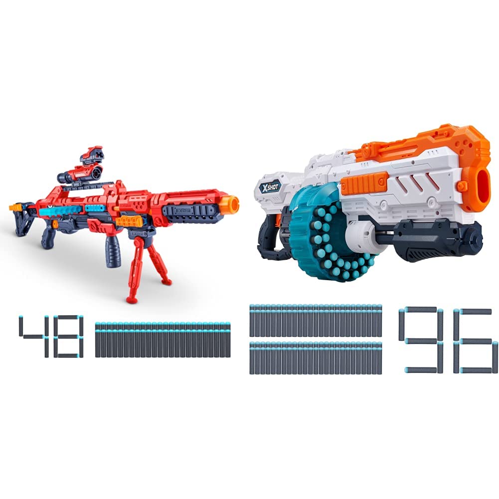 XSHOT - X-Shot Excel Regenerator Foam Blaster More than 1000 Unique Combinations (48 darts included) Gun, 36351-2022, 8+ years