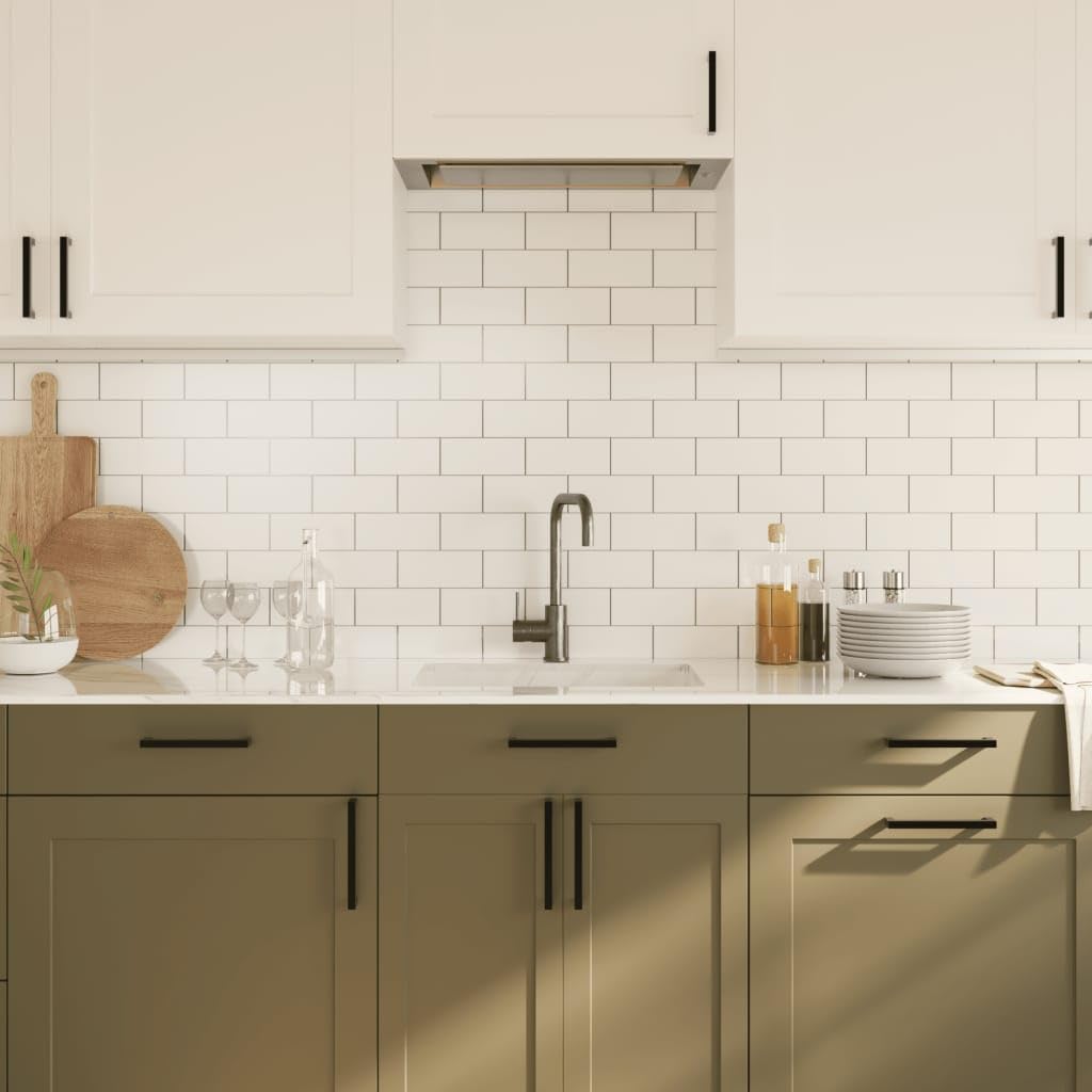 Maniglie per Mobili 20 pz Nere 128 mm in Acciaio Inox,Maniglie Moderne,Maniglie Cassetti,Maniglie per Mobili-3203653