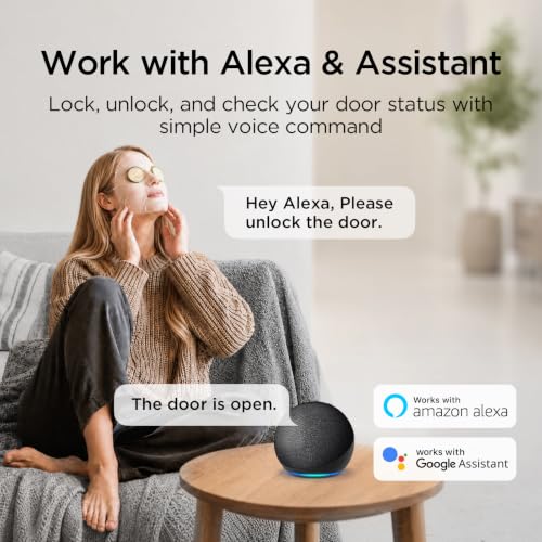 TCL Smart Door Lock, Palm Vein Keyless Entry Door Locks with App Remote Control, Doorbell, 8-Month Battery, Front Door Lock Deadbolt Compatible with Alexa & Google Home, D2 Pro - image 3