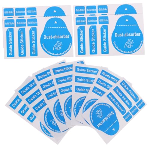 Housoutil 200pcs Guide Stickers for LCD Screen Cleaning Phone Screen Dust Absorber Dust Removal for Smartphones Tablets Laptops and Digital Devices Easy Use Dedust Tool