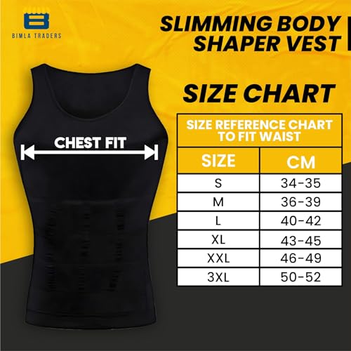 Image of Men's Slimming Body Shaper Vest | Compression Tummy Tucker for Belly Fat | Stretchable Abs Slimmer Tank Top | Corset for Gym, Workout & Weight Loss Fitness