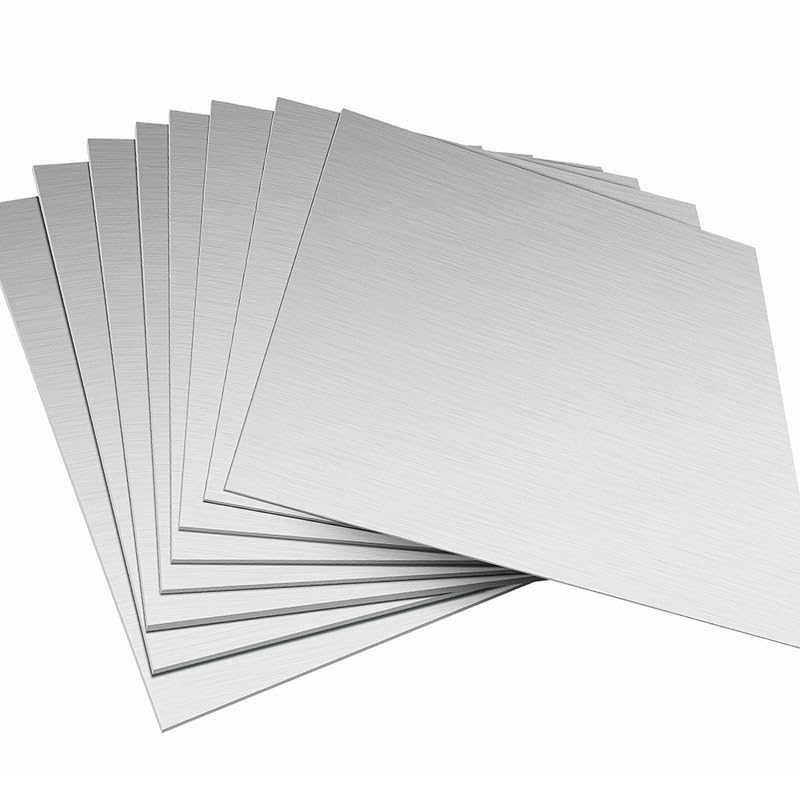1 Piece 304 Stainless Steel Plate Thickness 0.3-5MM Square Sheet Plates Flat Brushed Metal Polished Board Laser Cutting Sheet (5.0X100X100MM)