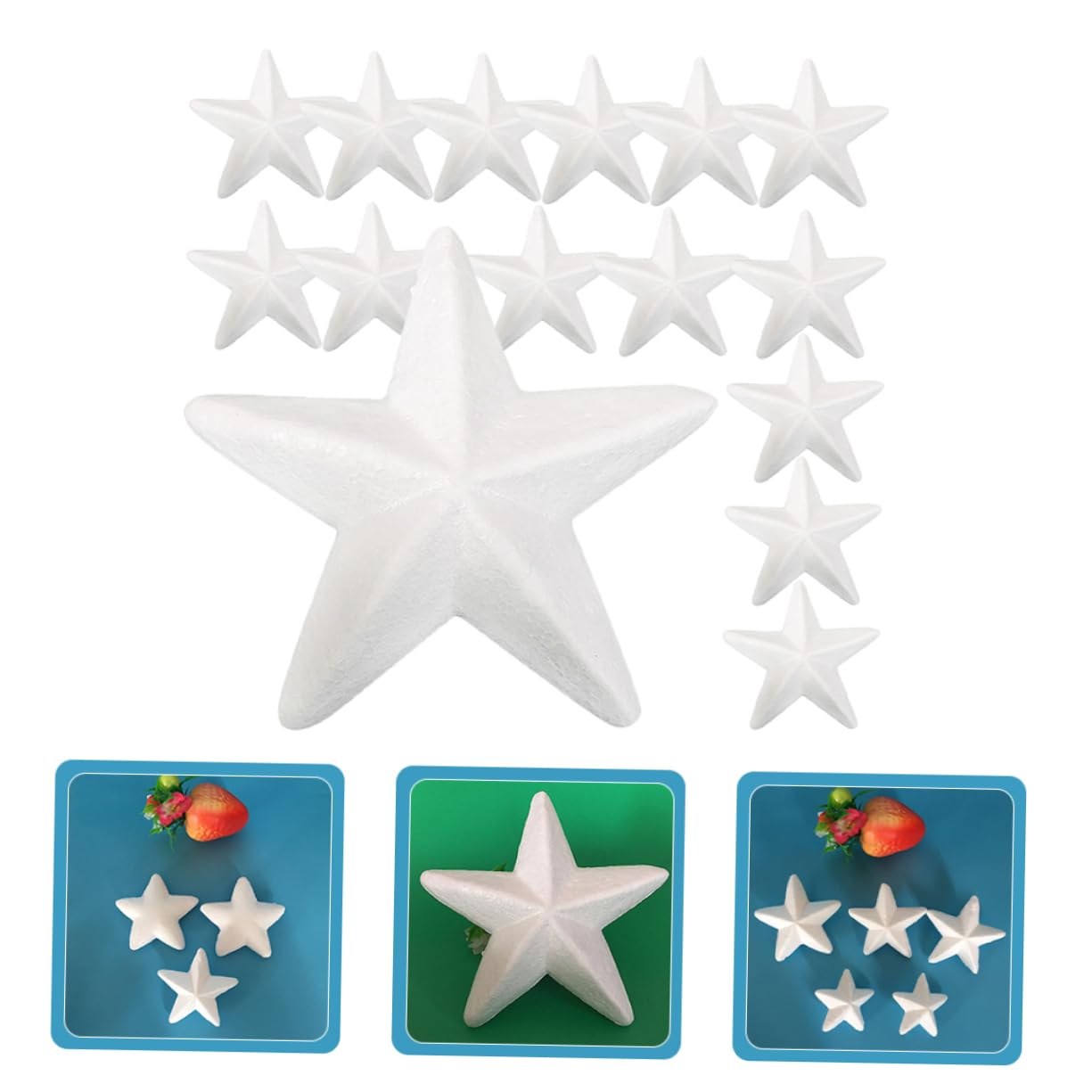 Garneck 60pezzi Ornamenti Forma di Stella per Decorazioni Natalizie per Artigianato e Addobbi di Natale Perfetti per Feste e Matrimonio