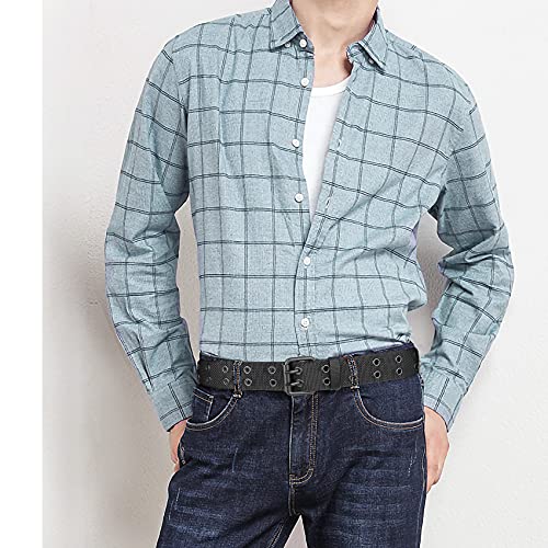 Double Prong Belt Plus Size 39 to 71'' Black Grommet Nylon Belts for Men Women Unisex2