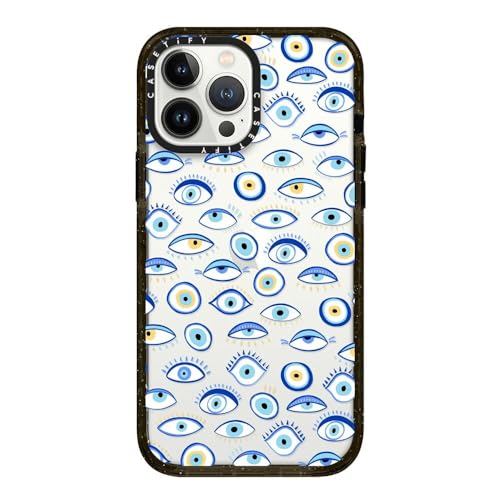 Coque iPhone 13 Pro Max CASETiFY antichoc bleu transparent vacances d'été