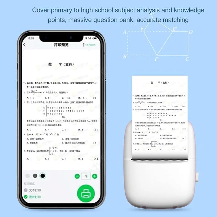 Image of Mini Thermal Printer | Inkless Sticker Printer | USB APP Control Inkless Printer | Wireless Mini Pocket Printer for Labels, Stickers, Photos, Bookmarks, Cards
