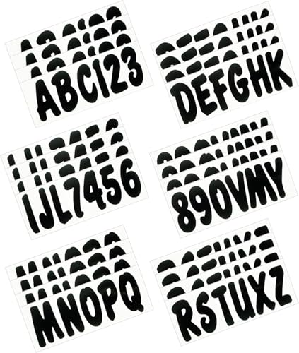Image of Hardline Products USA Series 200 Factory Matched 3-Inch Boat Registration Kit - Solid Black - Complete 4-in-1 Marine Decal Set with Adhesive Remover & Application Fluid for Boats & PWCs