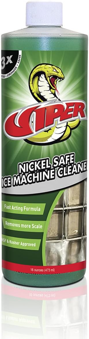 Refrigeration Technologies Viper Nickel Safe Ice Machine Cleaner and Scale Remover NSF Registered Kosher Certified Proprietary Organic Acid Blend 16oz RT500N or 1Gal RT500G (16oz, 1 Pack)