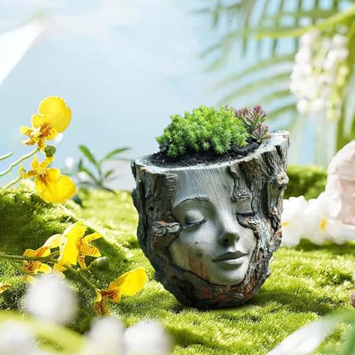 Pot de fleurs pour le visage en design statue de jardin unique - 3