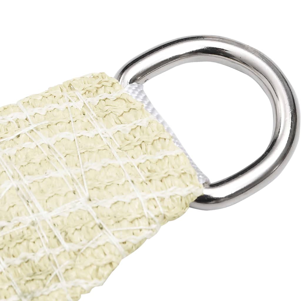 Tenda parasole, triangolare, protezione solare, resistente alla muffa e ai raggi UV, permeabile al vento e all'acqua, per esterni, con corde e kit di fissaggio, 160 g/m², crema, 3,5 x 3,5 x