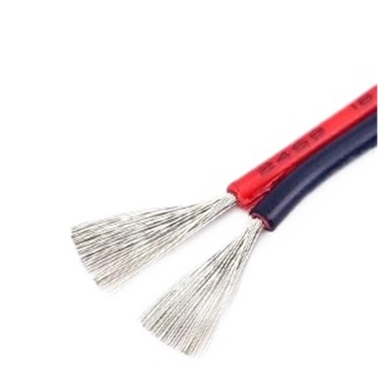 5/10M 2pin Czerwony Czarny Przewód Elektryczny 18 20 22 24 26 Kabel Taśmowy 2 Rdzeń Przedłużacz Z Cynowanej Miedzi Zasilający Do Oświetlenia Audio(10m,16AWG Black Red)