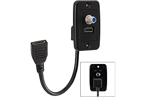 Coax Cable to HDMI Connector & Wall Plate for RV Cable TV Hookup
