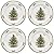 Spode Christmas Tree Melamine Dinner Plate (Set of 4) - 11 Inch Shatterproof Serving Plate for Holiday Meals, Holiday Party - Festive Tableware for Indoor & Outdoor Use, Dishwasher Safe Dinnerware